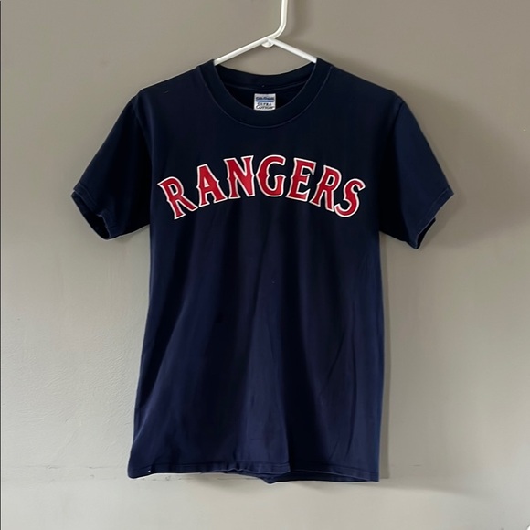 Majestic Kids Navy and Red Rangers Tee - Picture 1 of 3